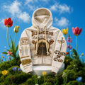 DesignerZoh “Fashion World Tour” Zip-Up Hoodie (Off-White)