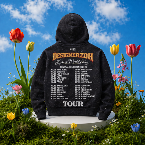 DesignerZoh “Fashion World Tour” Zip-Up Hoodie